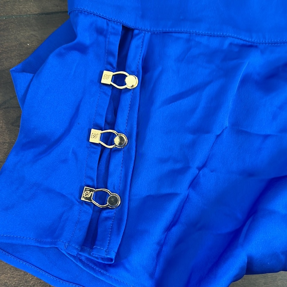 Like New Honey Birdette Laura Blue Silky Shorts Lounge S - Picture 3 of 4